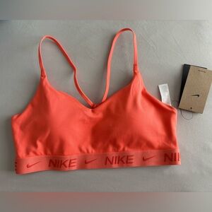 Nike Women's Vibrant Orange Indy Sports Bra size M